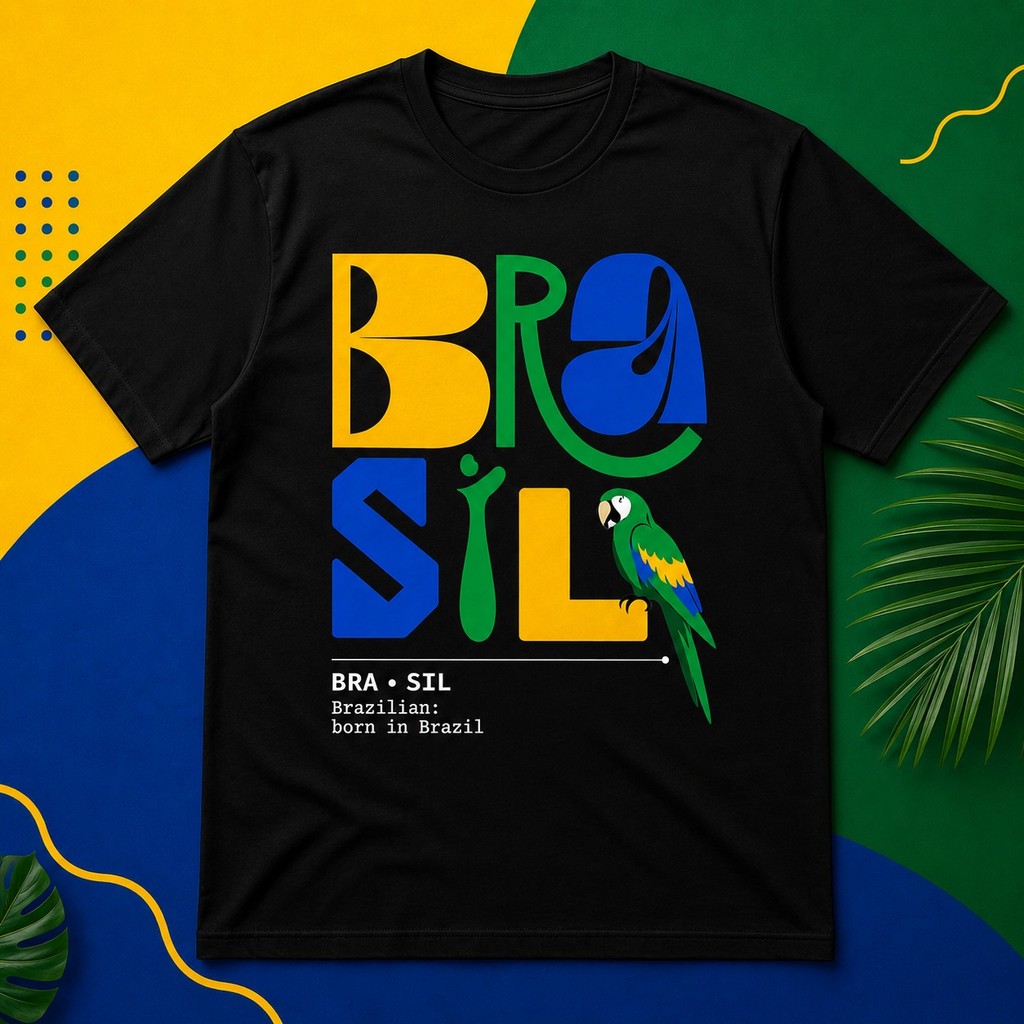 Camiseta Brasil Masculina e Feminina 100% Algodão Camisa Seleção Brasileira Copa do Mundo Jogos Futebol Torcedor Casual