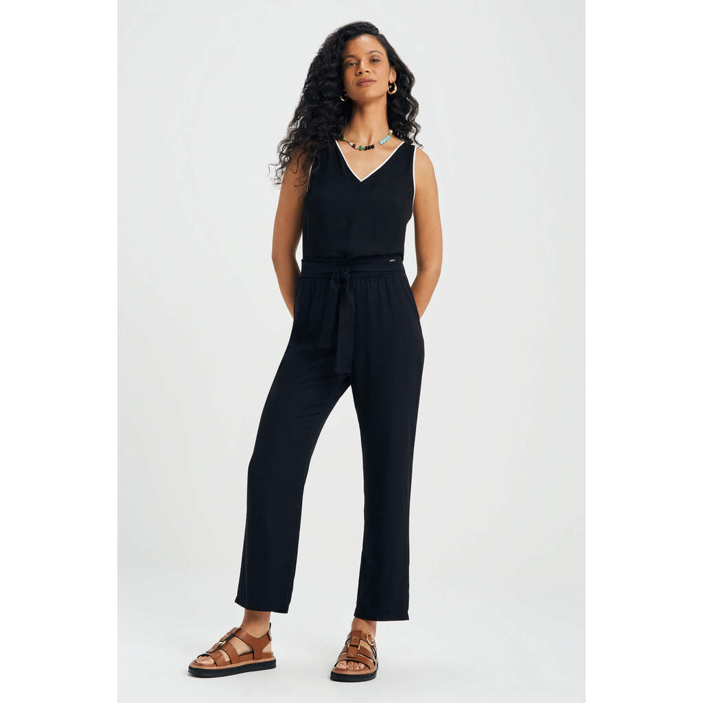 Calça Feminina Clochard Com Amarração Marialícia Preto