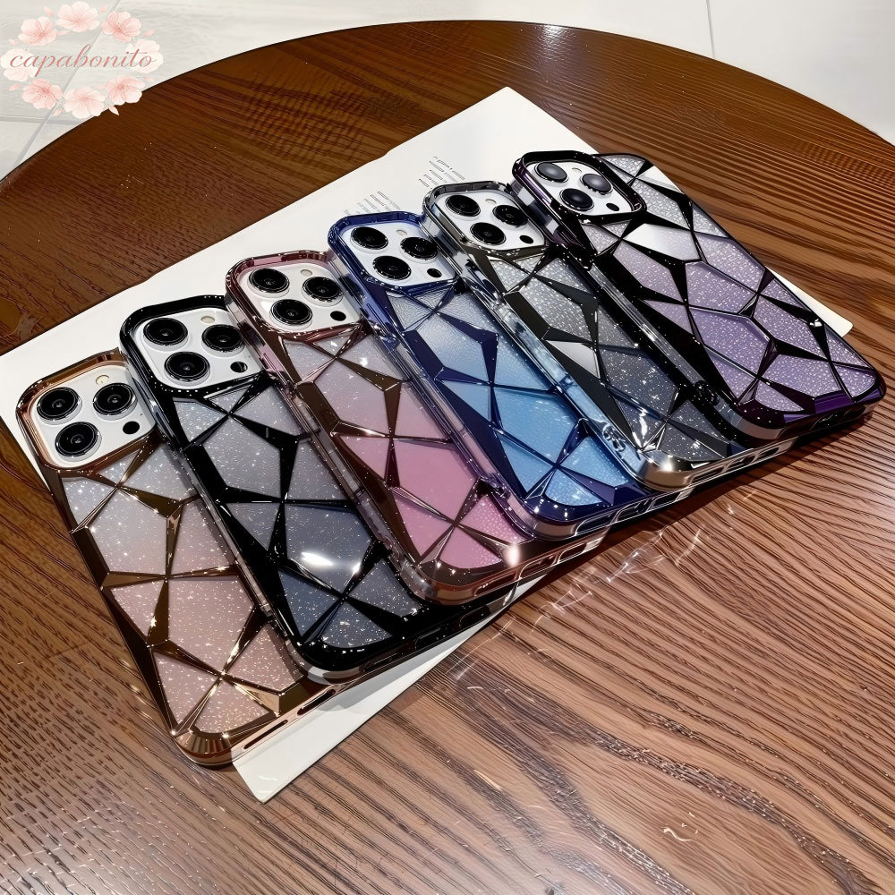 Capinha Luxo 3D Anti-queda Para Samsung Galaxy A17 A16 A15 A14 A07 A06 A56 A36 A26 4G 5G Capa Glitter Bling Case 8807