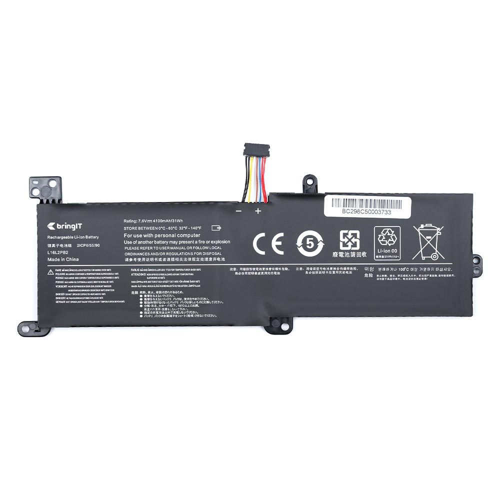 Bateria para Notebook Lenovo Part Number L16C2PB2 7.6V