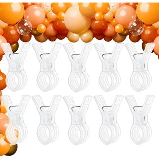 Clipes para Arco de Balões, Pacote com 10 Clipes de Plástico Transparente de 3,5 Polegadas para Arco de Balões, Grampos 