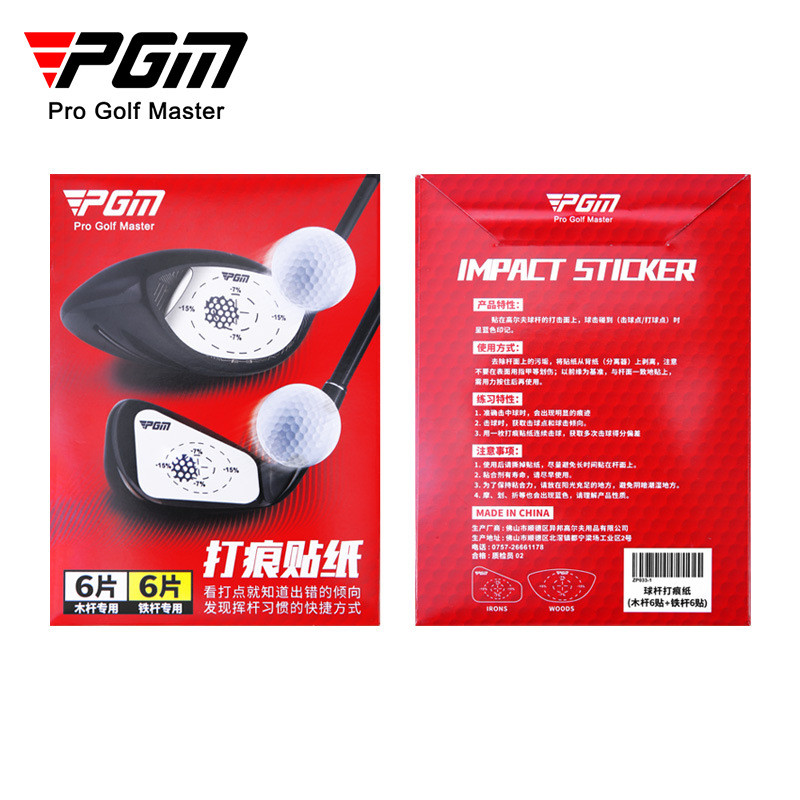 PGM novo produto clube de golfe marcação papel clube de madeira 6 adesivos + haste de ferro 6 adesivos obtém pontos de r