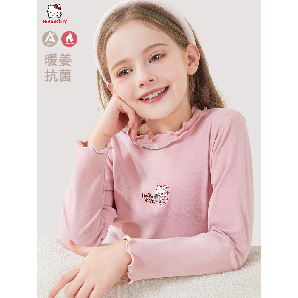 Meninas camisa de fundo primavera verão manga comprida camiseta médio grande crianças 2026 novo estilo primavera criança