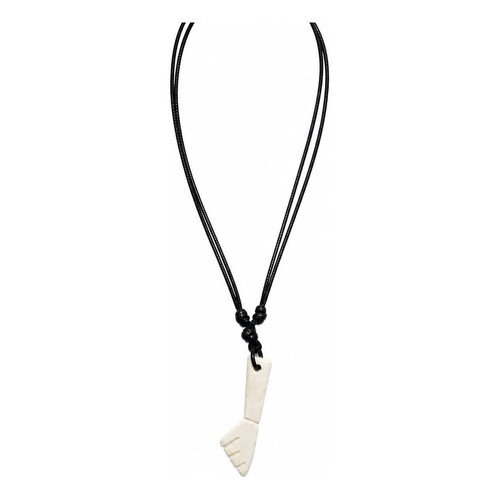 Colar Figa Em Osso Natural Cordão Ajustável Unissex Mixx