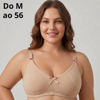 Sutiã Reforçado Sem Bojo Sem Arco Sustentação Confortável Plus Size - Sutia O/P