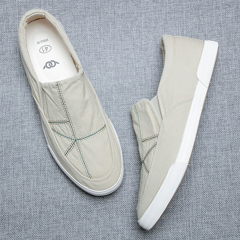 2024 novo estilo sapatos masculinos primavera outono respirável sapatos de lona sapatos casuais masculinos deslizamento-