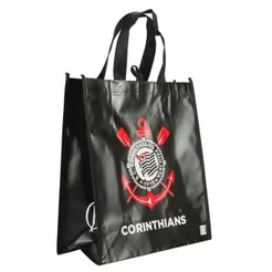 Sacola Feira Reutilizável Preto39x16x34.5cm - Corinthians