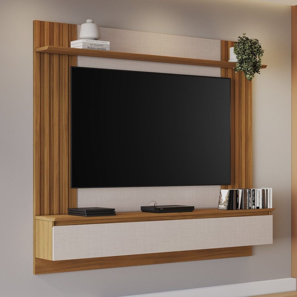 Painel Ripado para TV até 65 Polegadas 160,6CMX165,6cm Marrom