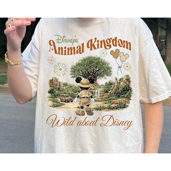 Camiseta Feminina Estampa  Animal Kingdom Wild about  Linda Confortável Estilosa Moda Feminina Casual