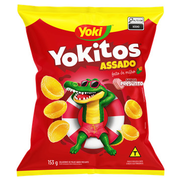 Yoki Salgadinho de milho conchinha presunto tos Yoki 153g