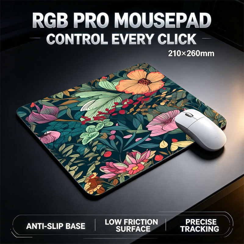 Tapete De Mouse Shopping , Mesa De Folha De Selva Tropical Trevo Verde Fresco , Antiderrapante , Resistente Ao Desgaste 