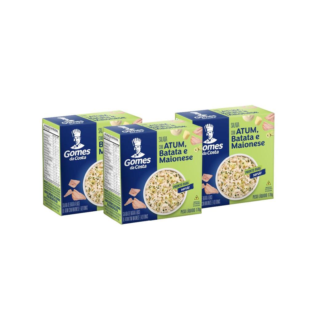 Kit 3 UN Salada de Atum Batata/Maionese 170g Gomes da Costa