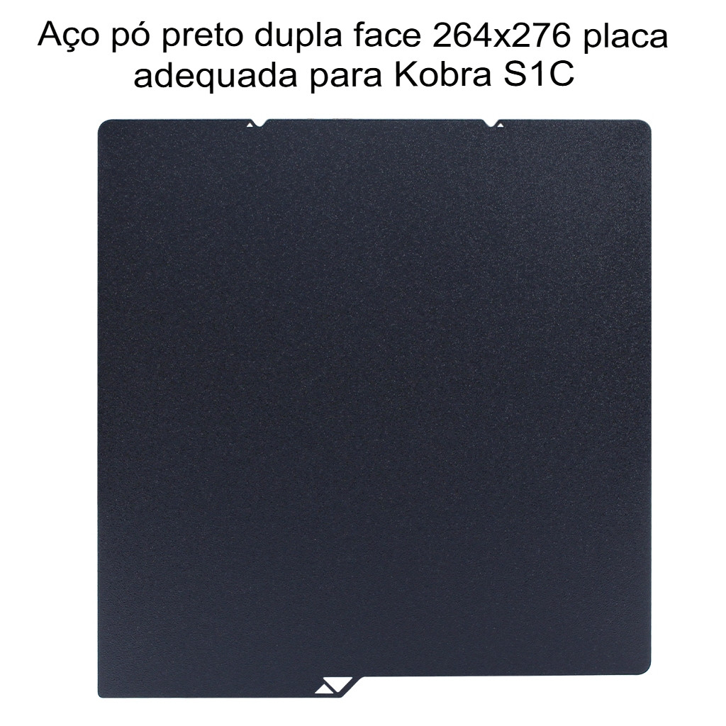 Placa de Construção PEI Dupla Face 264x276mm para Anycubic Kobra S1 e Kobra X - Base Flexível Magnética