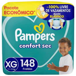 Fralda Pampers Confort Sec Ultra Xg 148 Unidades