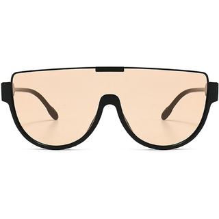 Óculos de Sol Oversized para Homens e Mulheres, Óculos de Proteção Facial de Armação Grande Luxuosos, Óculos Transparent