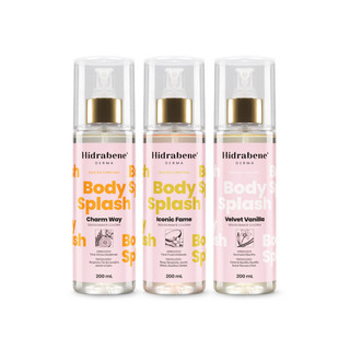 Body Splash Hidrabene Trio Velvet Vanilla + Charm Way + Iconic Fame