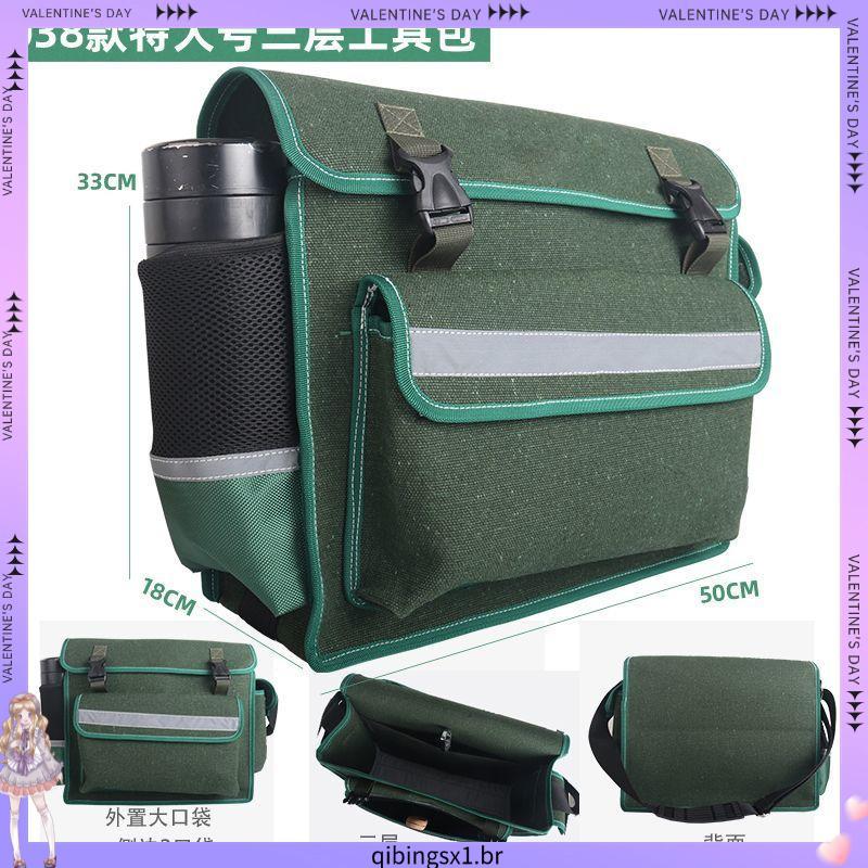 Bolsa dupla Extra grossa para eletricista, bolsa de ferramentas de ombro para ferramentas de eletricidade de água, bolsa
