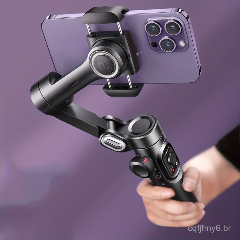 Estabilizador de Gimbal Portátil de 3 Eixos AOCHUAN, Dobrável, para Smartphone, Celular,…