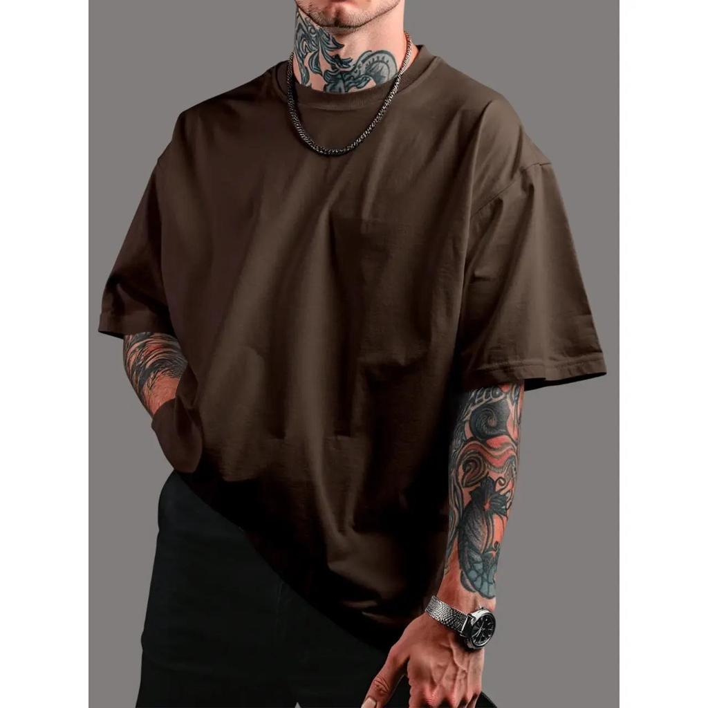 Camiseta Oversized Streetwear Premium basica Lisa Fio 30.1penteado 100% Algodão