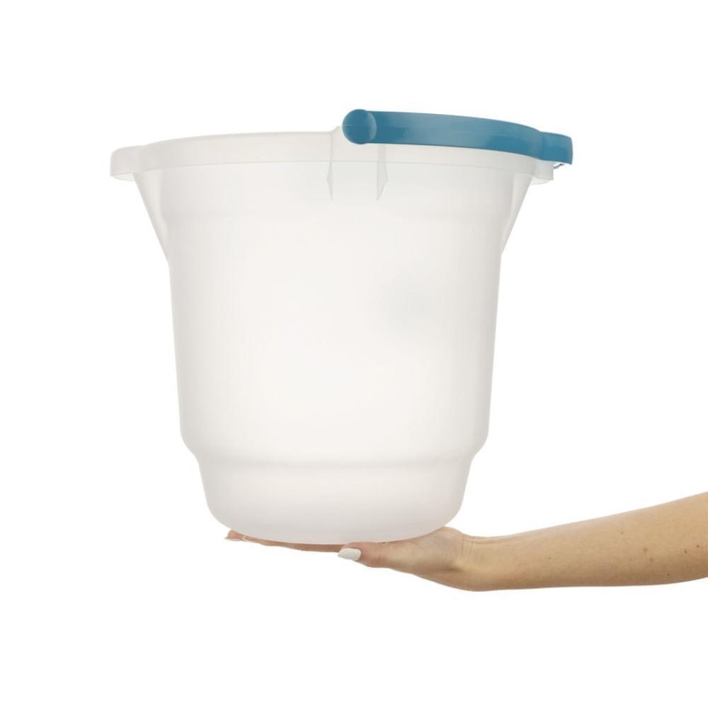 Kit 3 Baldes Plásticos Transparente com Alça 12L Hydrus Sanremo · foto 2
