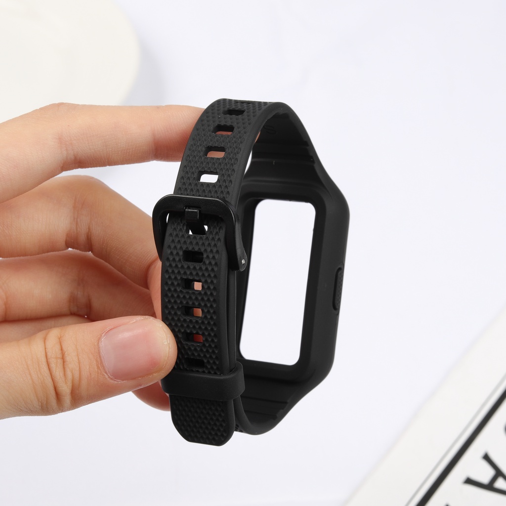 Pulseira De Capinha Capa Para Relógio Smartwatch Samsung Fit 3 / Huawei Band 10 9 8 7 Strap Case Suave Silicone Esporte — imagem 2 de 2