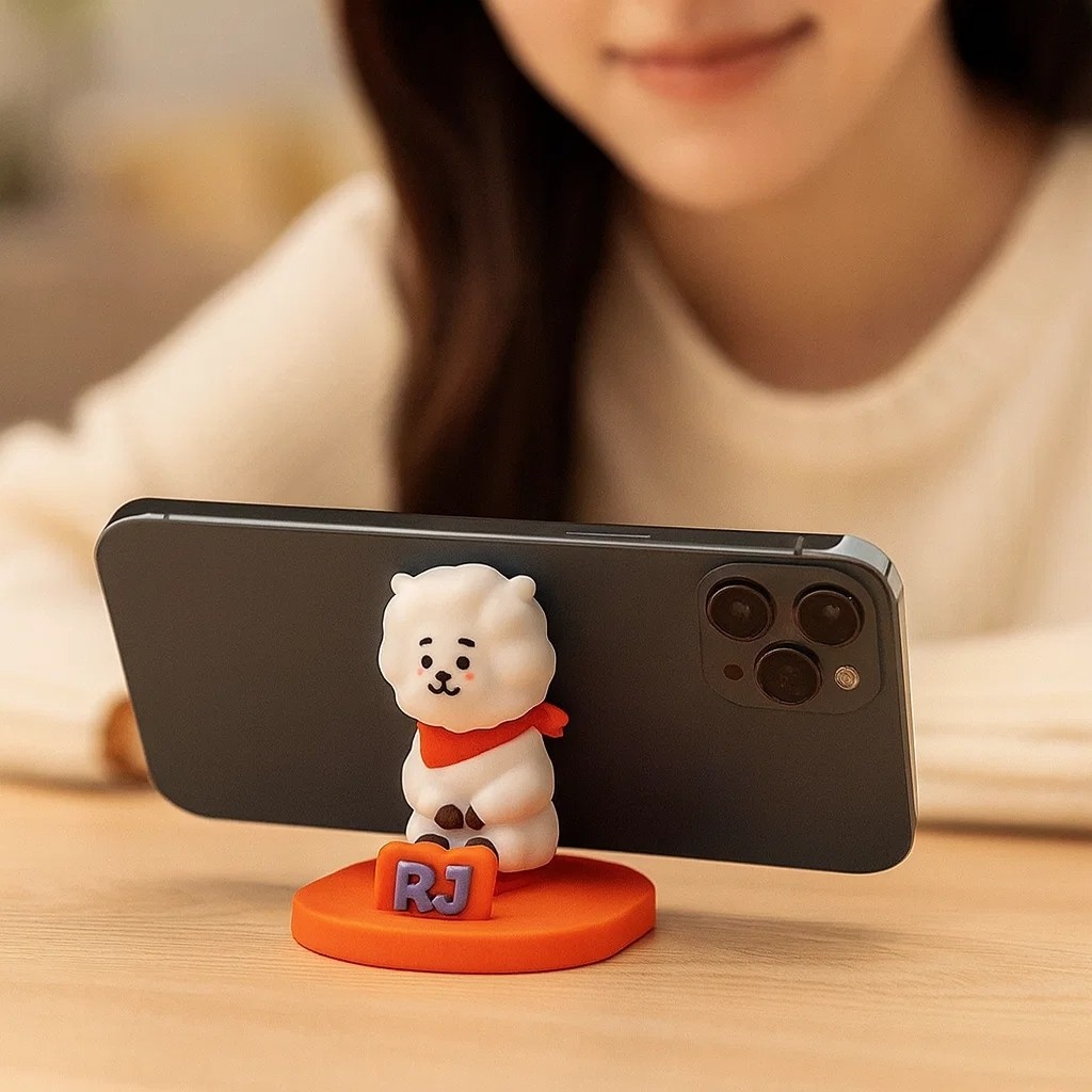 Suporte Telefone Mesa Apoio Elevador Tablet Smartphone Bichinho Antiderrapante Assistir Filmes