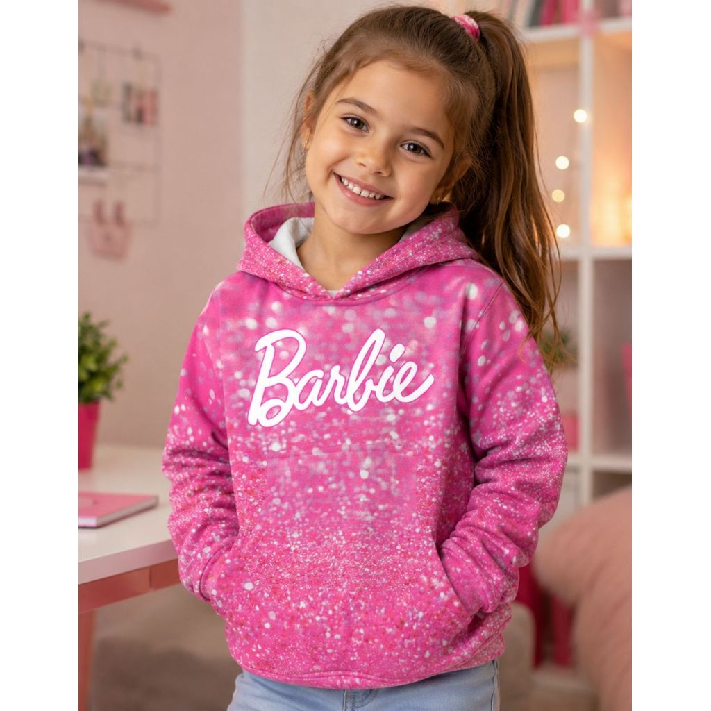 Blusa de Frio Moletom Infantil Grosso Personagens Com Capuz Quentinho Confortável Menino Menina Inverno
