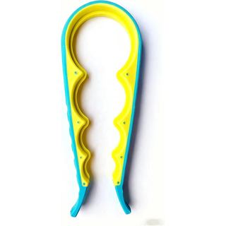 Ferramenta Multifuncional para Abrir Frascos, 8,27 Polegadas de Comprimento, Turquesa e Amarelo, Operação Manual, redond