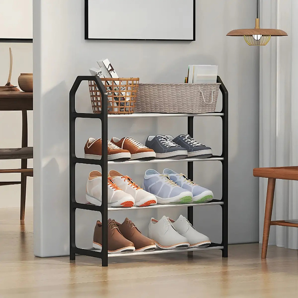 Sapateira 4 Andares Organizador de Sapatos Resistente Fácil Montagem Compacta Multiuso Casa