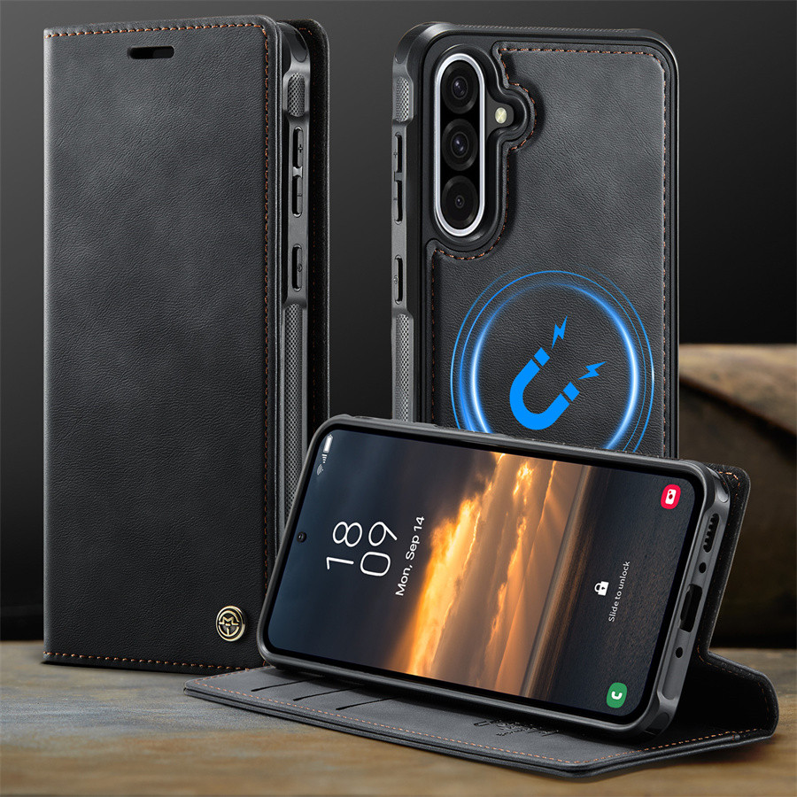 Magnética Couro Carteira Carregador Sem Fio Capa Capinha Para Samsung Galaxy A16