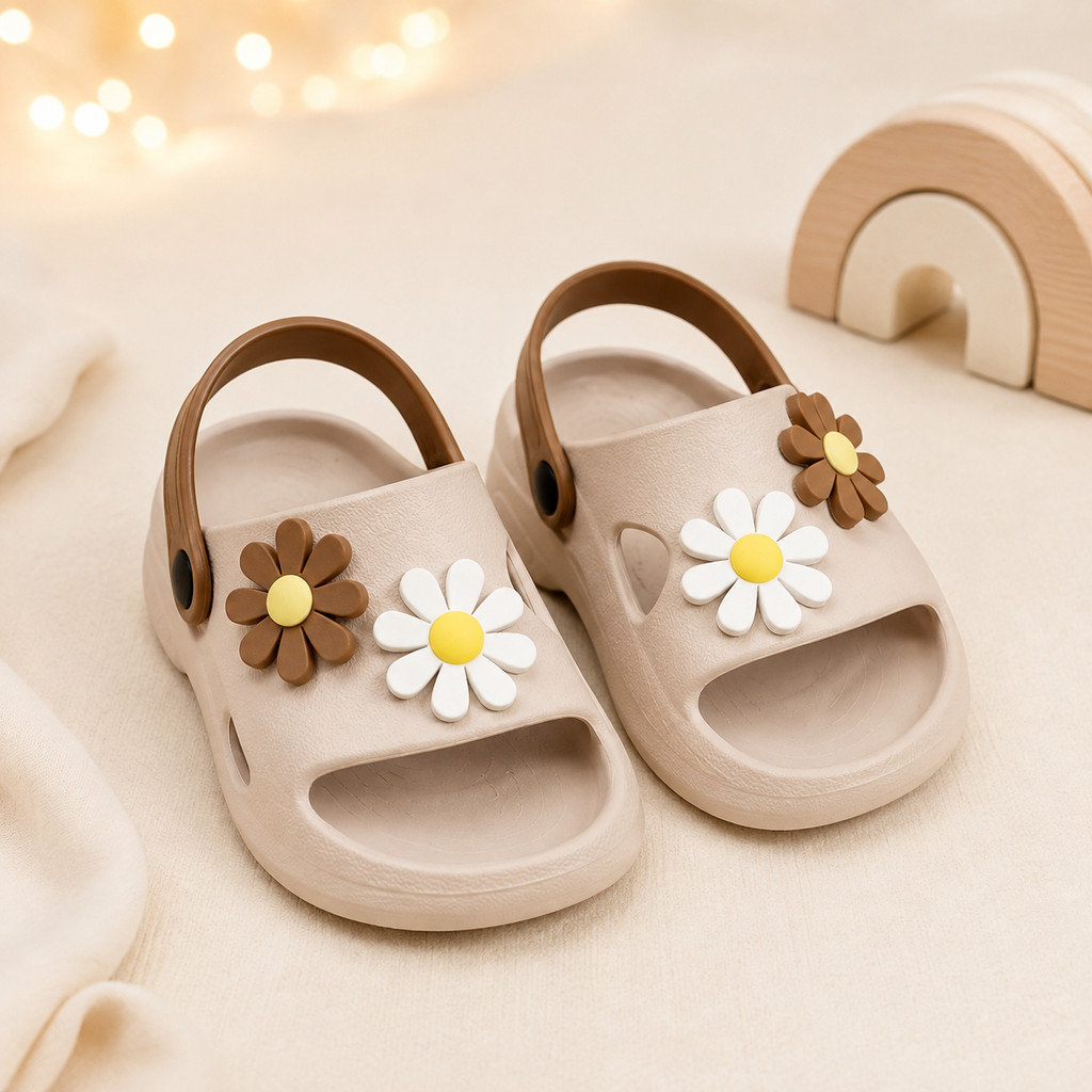 Chinelo Infantil Nuvem Menina Flores Primavera Confortável Delicado Macio Leve