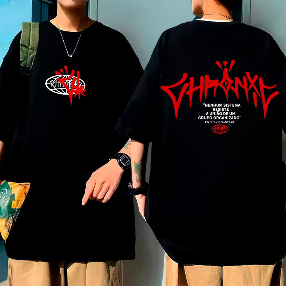 Camiseta Unissex Oversized Plus Size Feminina Masculina NORNS premium Blusa  da Chronic  estampada  branca 100 algodão p