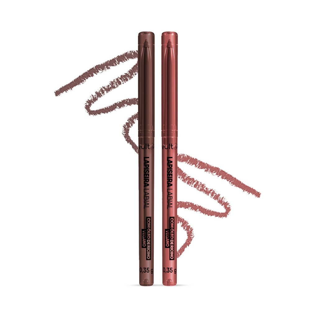 Kit Vult Lapiseira Labial Castanho Claro e Rosé (2 Produtos)