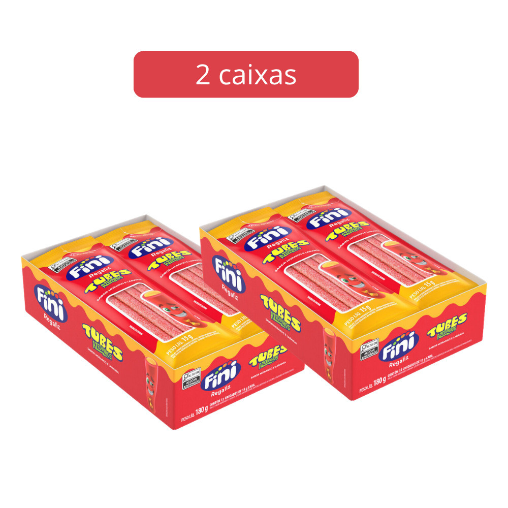 Kit 2 Finis Tubes Morango Com Laranja Citrico 12 unidades de 15g