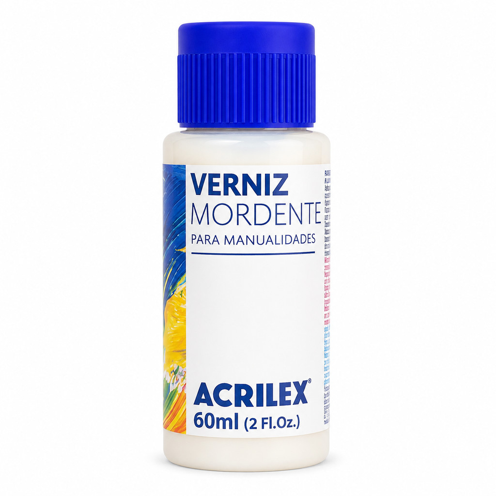 Verniz Mordente Acrilex 60ml Para Manualidades Folheação Ouro Prata E Cobre