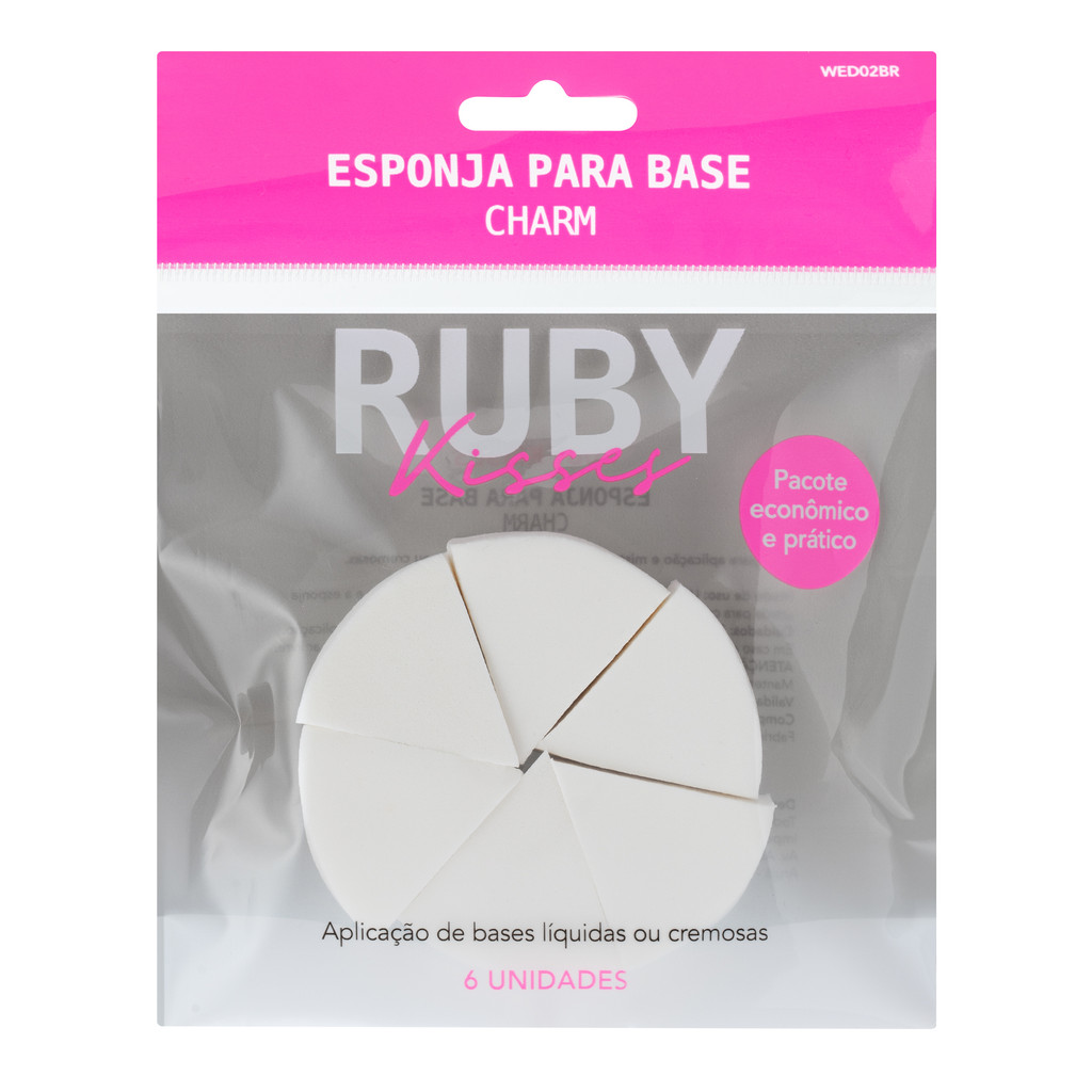 Kit de Esponjas para Base com 6 unidades Charm - Ruby Kisses