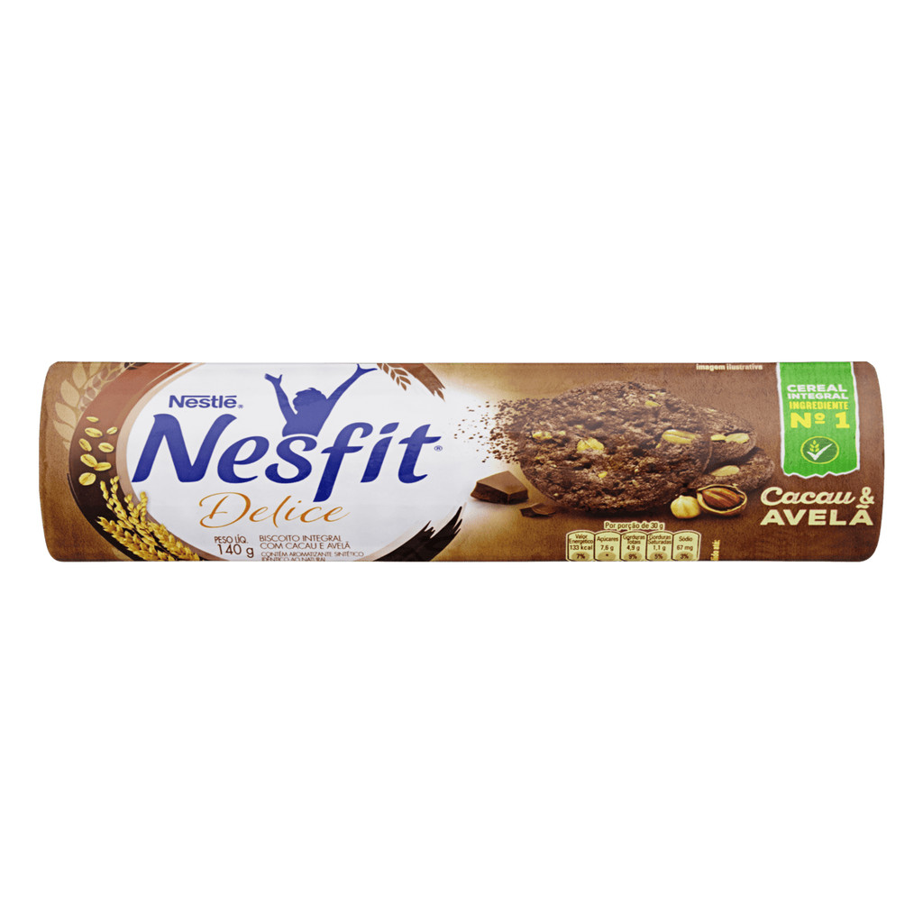 Nesfit Biscoito Delice Cacau e Avelã 140g