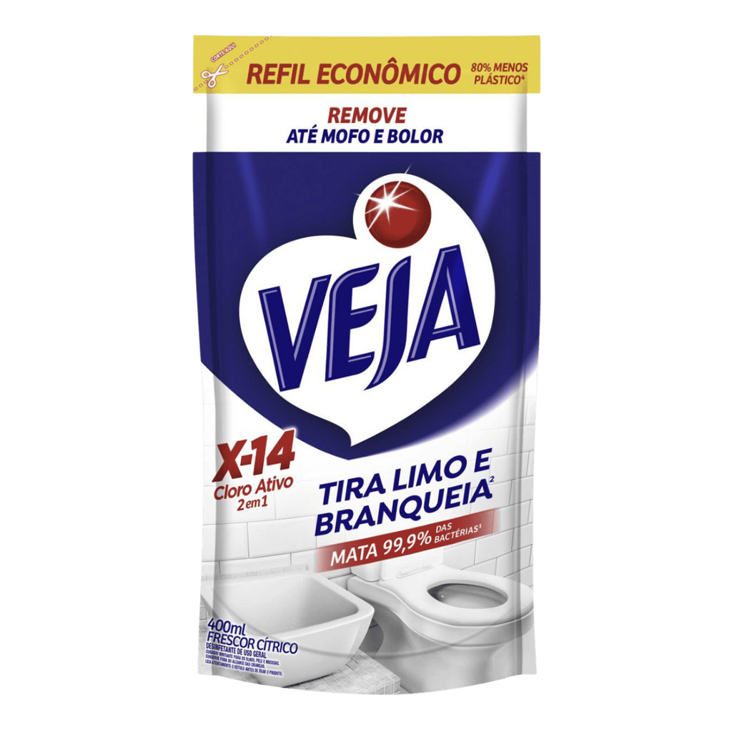 Veja Tira Limo X14 Refil Econômico 400ml