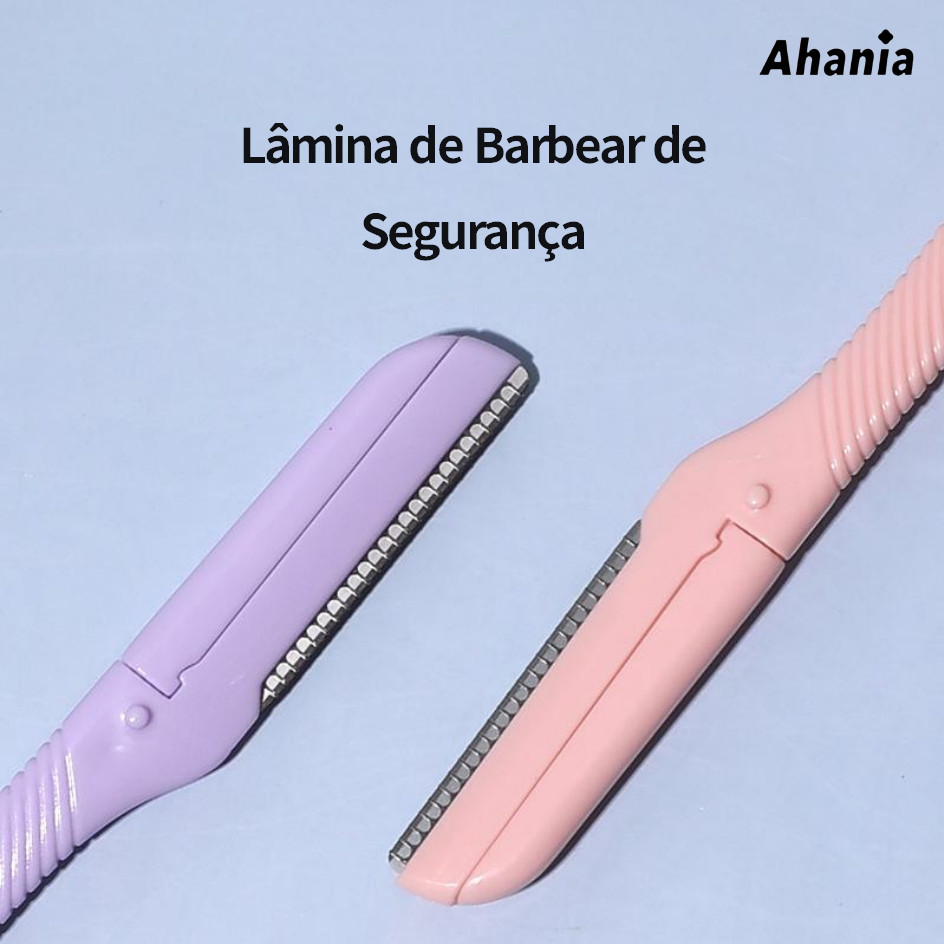 Kit de 3 Navalha para Sobrancelha com Cabo Antiderrapante, Aparador de Pelos Facial, Facil de Usar para Iniciante — imagem 2 de 2