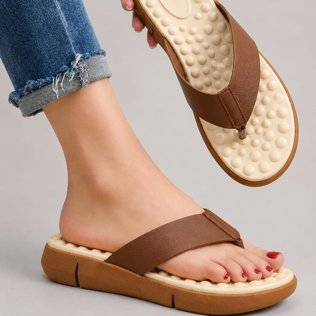 Chinelo Ortopédico Feminino Anatômico com Palmilha Macia Confortável Antiderrapante Sandália Leve