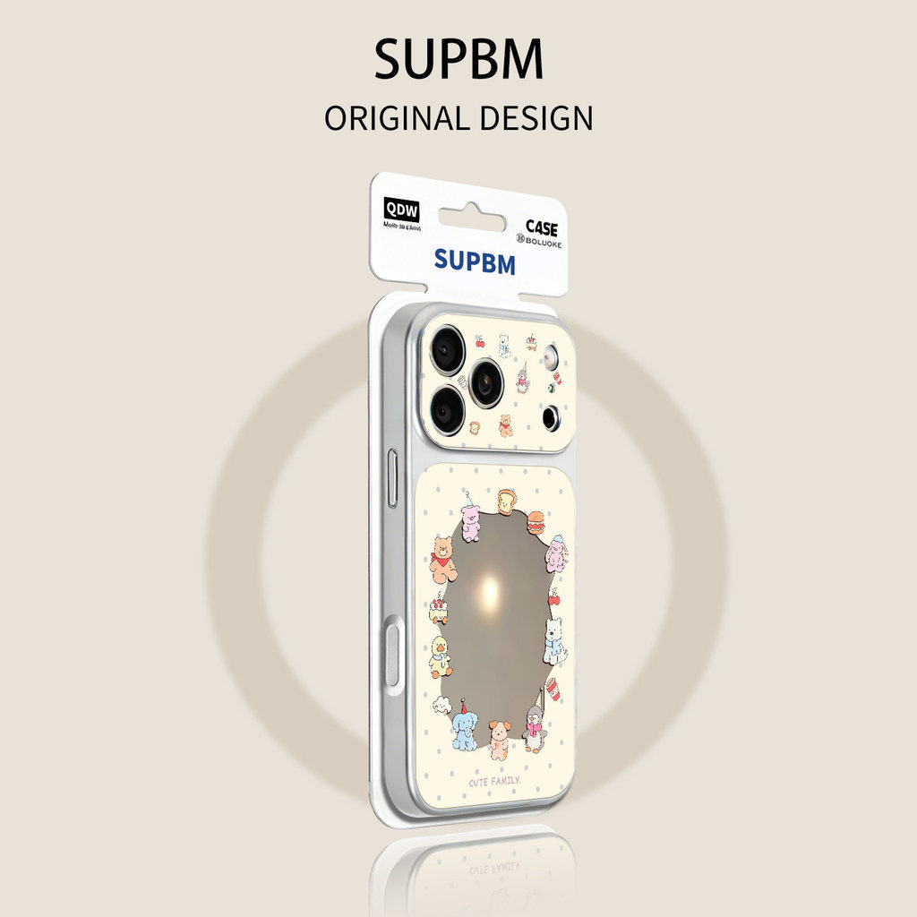 Capa de Couro PU com Estampa de Família de Animais Fofos para Samsung Galaxy A57 A56 A55 A54 A53 A52 A52S A51 A50 A50S A