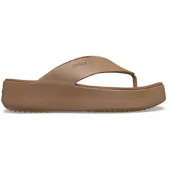 Sandália Crocs Getaway Plataform Flip Milk Chocolate