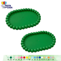BANDEJA PETIT OVAL COM 2 PEÇAS - DECORAÇÃO PARA SUA FESTA