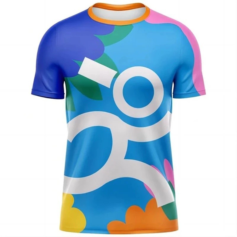 Moda simples correndo camiseta verão lazer ao ar livre Fitness impressão 3D das mulheres dos homens esportes camiseta so