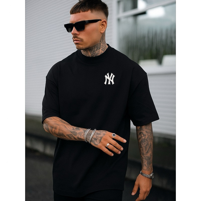 Camiseta Masculina Oversized New York 100% Algodão - ENVIO RÁPIDO