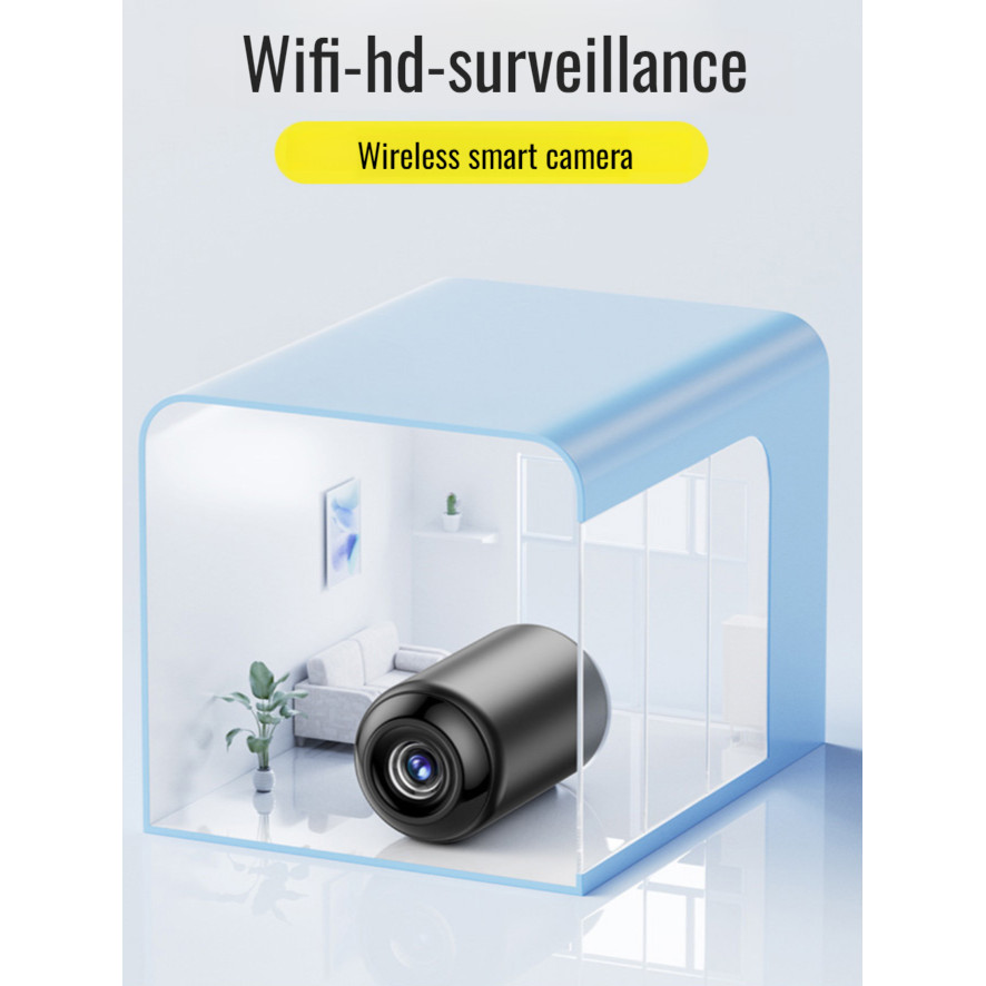 Câmera de vigilância inteligente para casa, invisível, com visão noturna HD, sem fio e Wi-Fi.