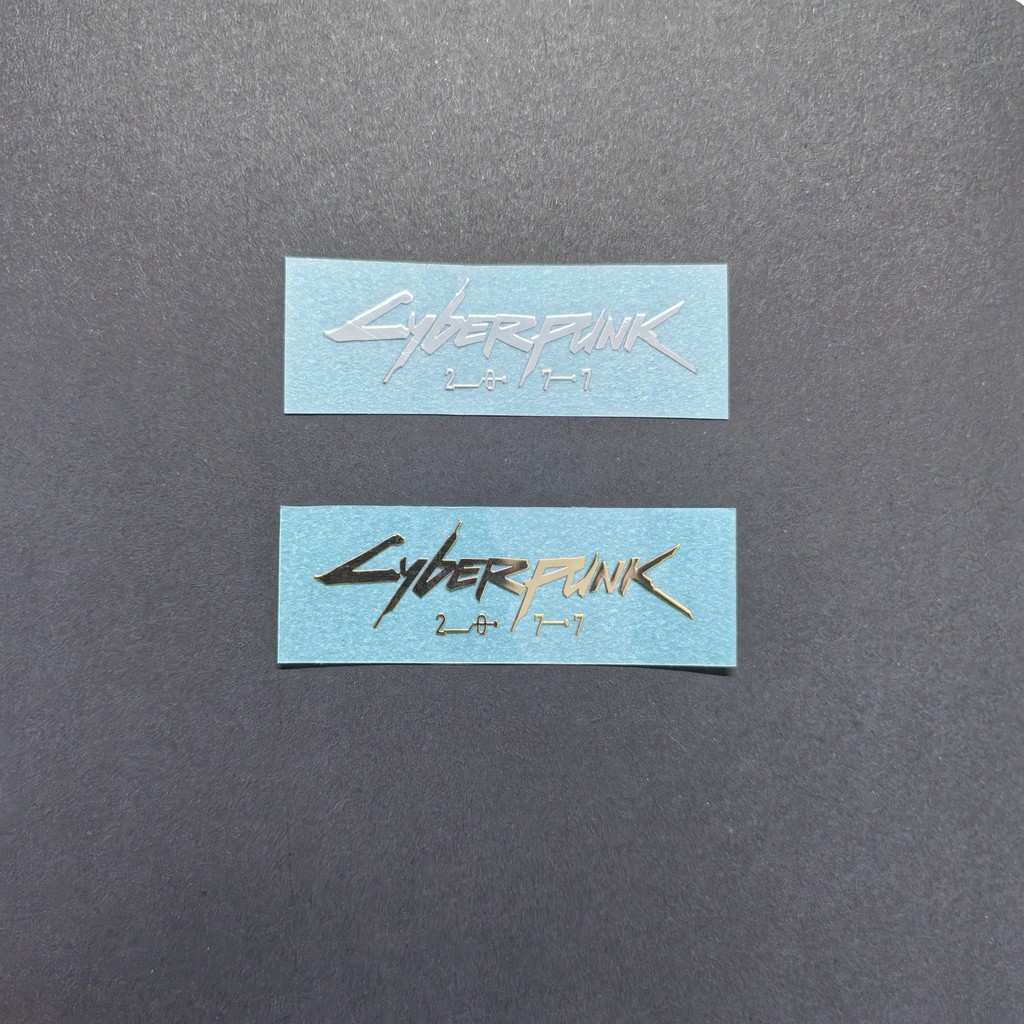 Cyberpunk 2077 adesivos de Metal exclusivos criativos texto adesivos telefone móvel computador caso decoração adesivos