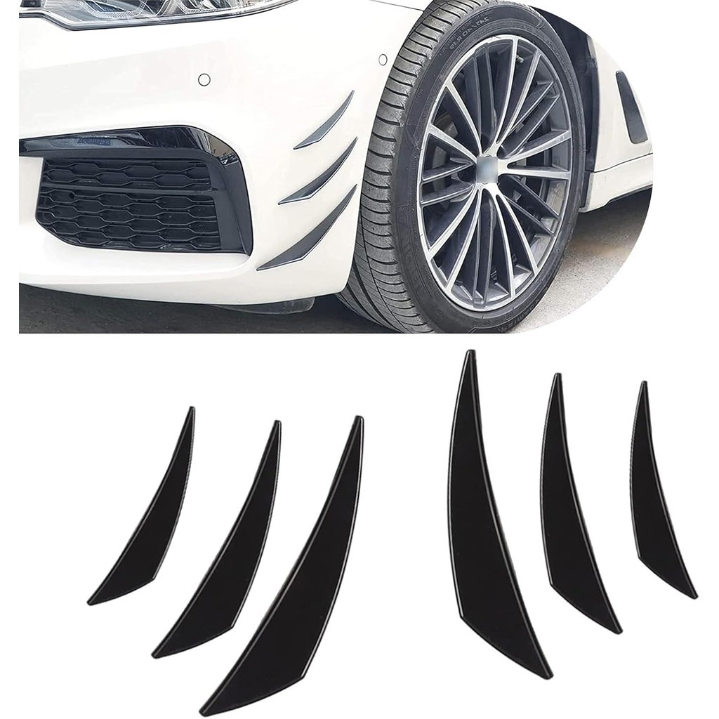 Shakas 6 PCS Kit De Canards De Spoiler De Carro , Divisor De Lábios De Pára-Choque Dianteiro Anticolisão De Corpo , Deca