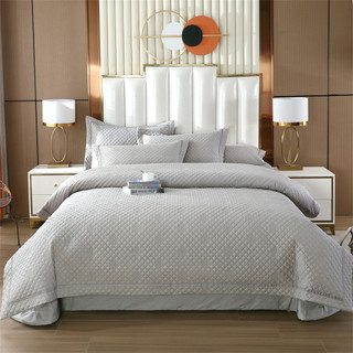 Simples atmosférico completo acolchoado capa de cama conjunto de quatro peças puro algodão acolchoado engrossado lençol 