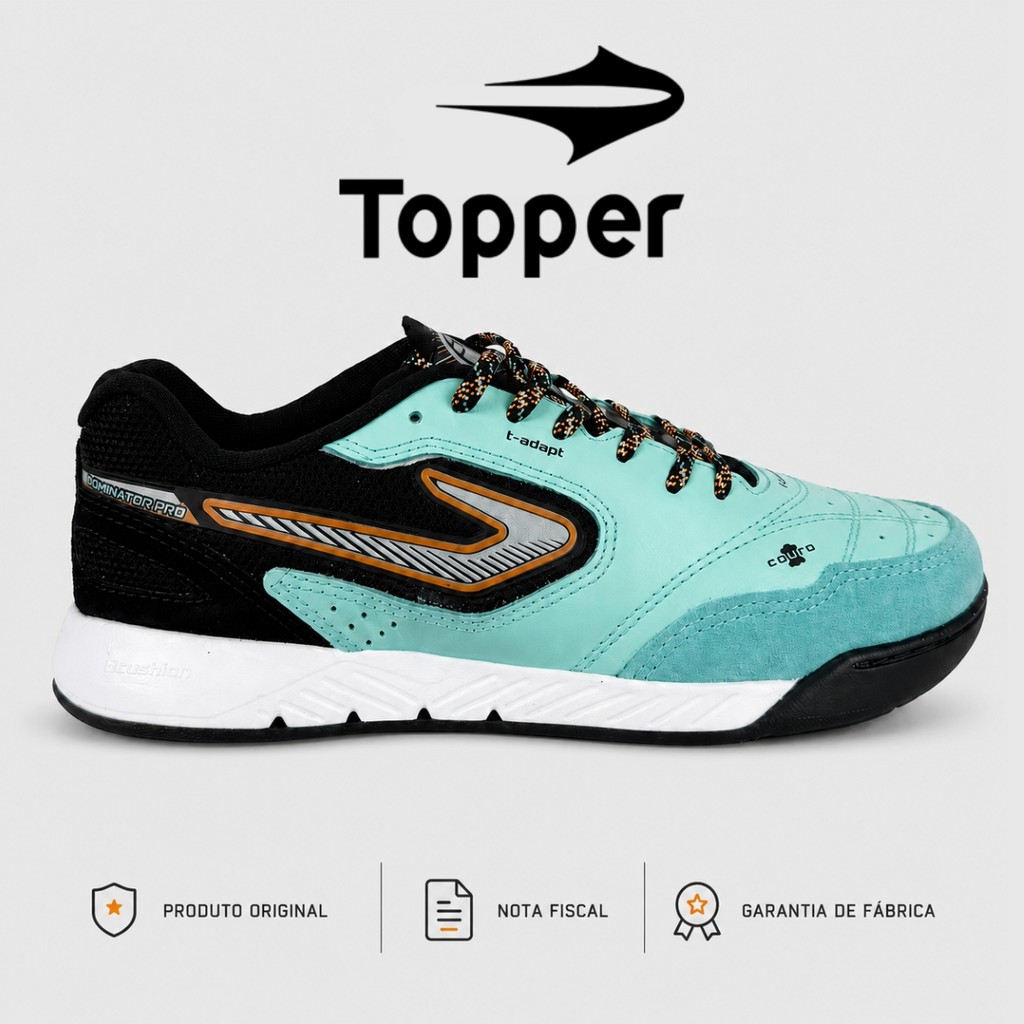 Tenis Chuteira Futsal Topper Dominator Pro VI Lançamento Profissional